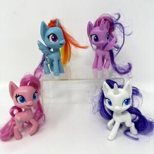 Hasbro My Little Pony Mega Friendship Collection Figures Brushable Hair Set of 4